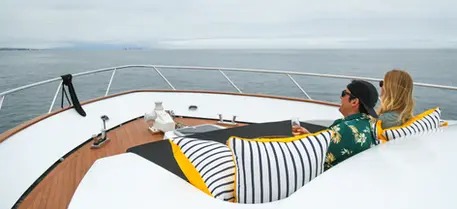 Guests relaxing on the bow